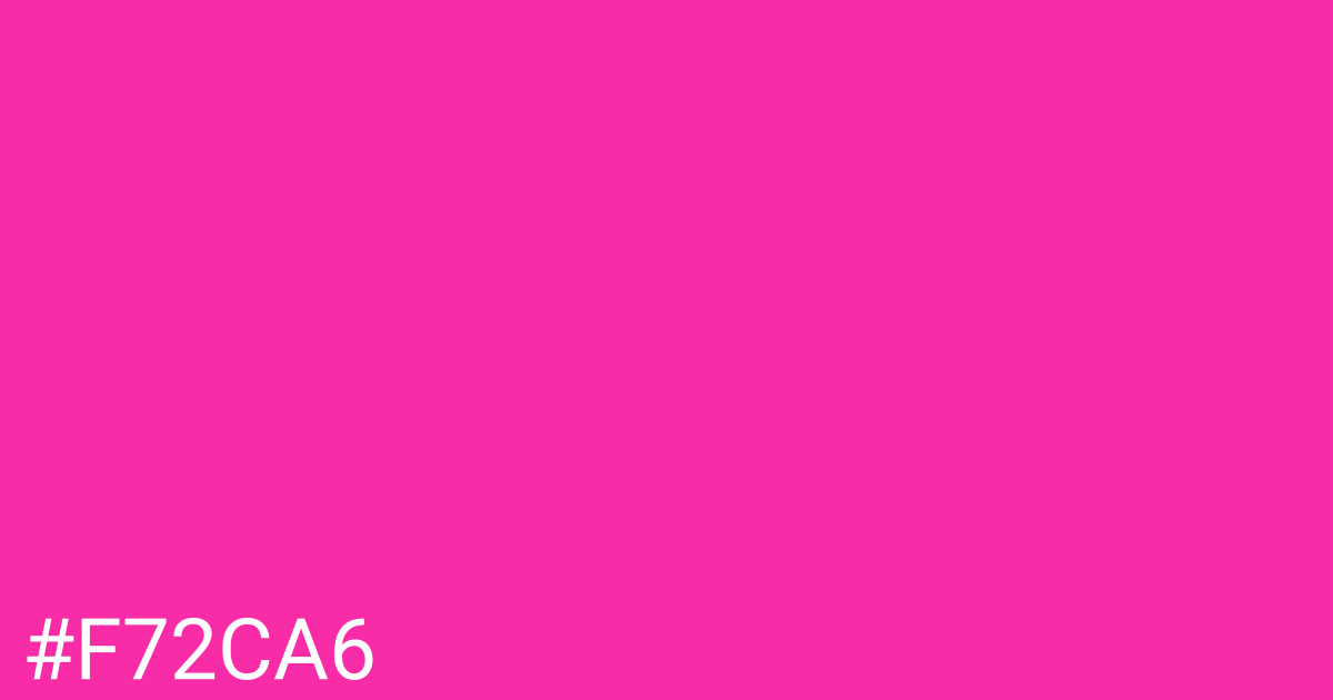 Hex color #f72ca6 graphic