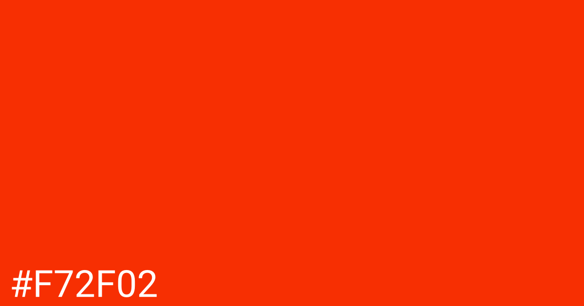 Hex color #f72f02 graphic