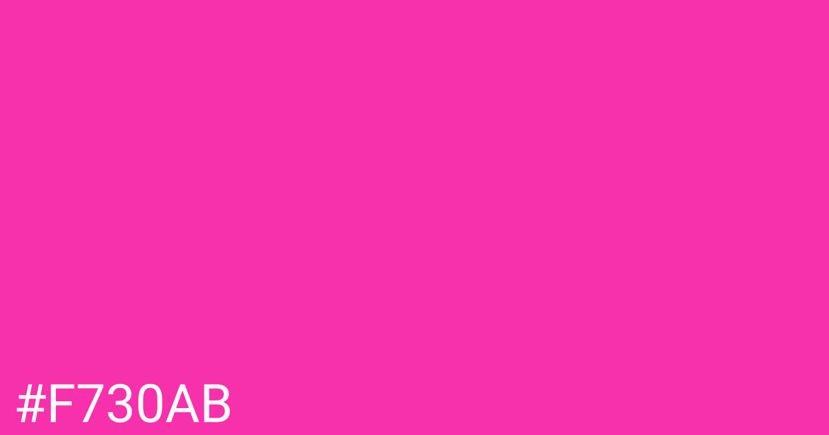 Hex color #f730ab graphic