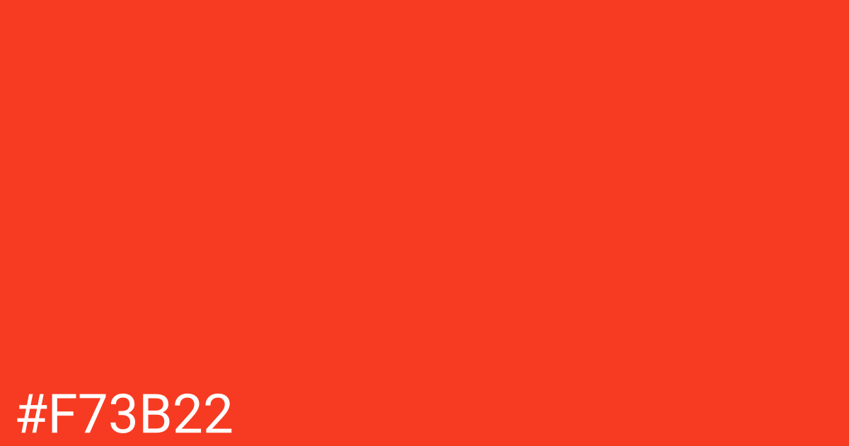 Hex color #f73b22 graphic