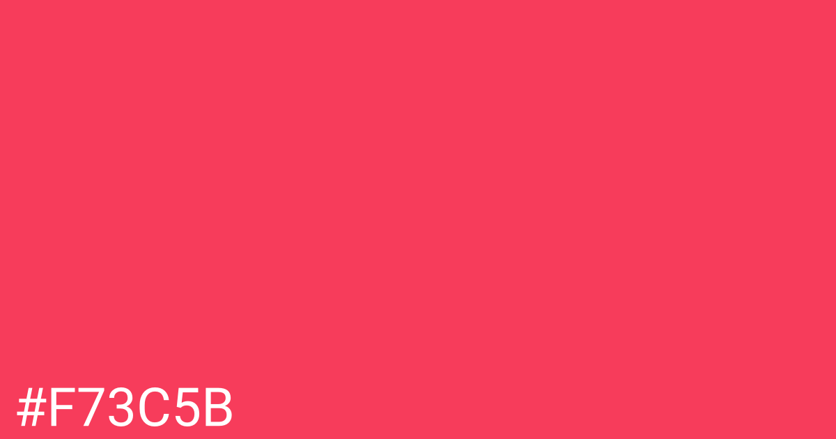 Hex color #f73c5b graphic