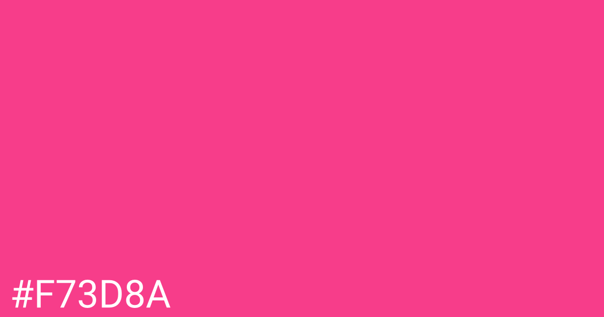 Hex color #f73d8a graphic