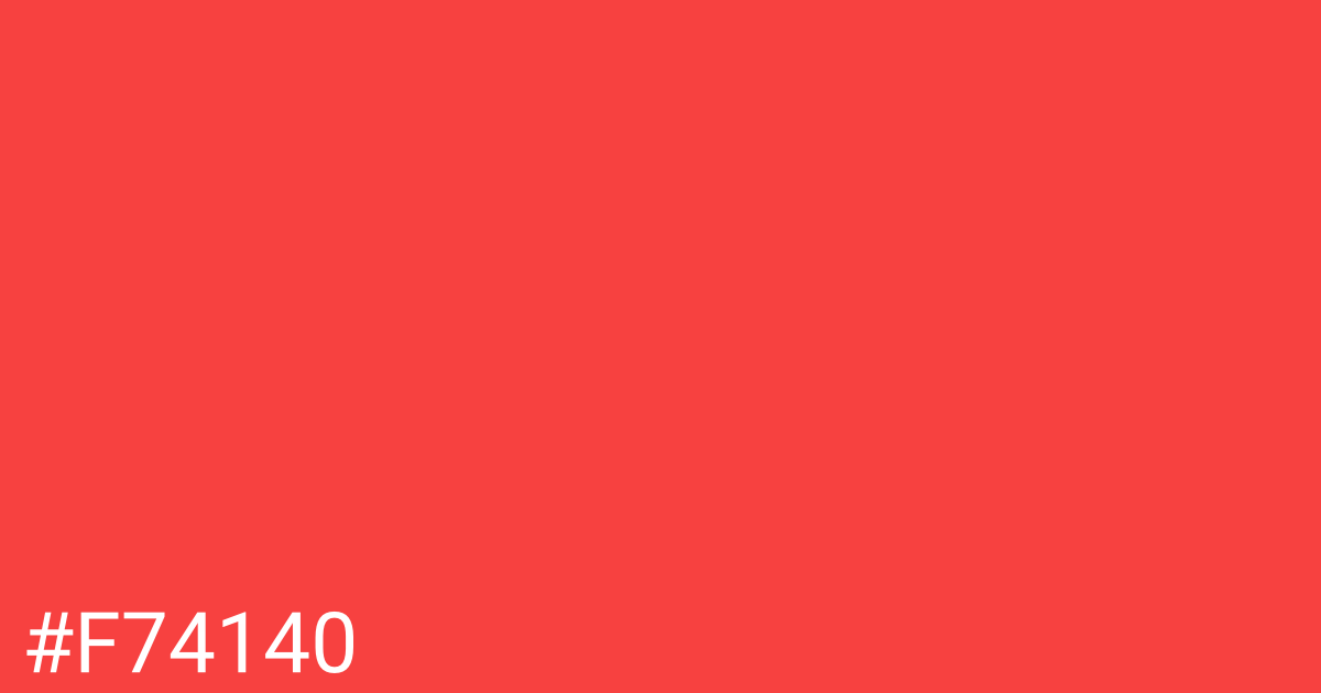 Hex color #f74140 graphic