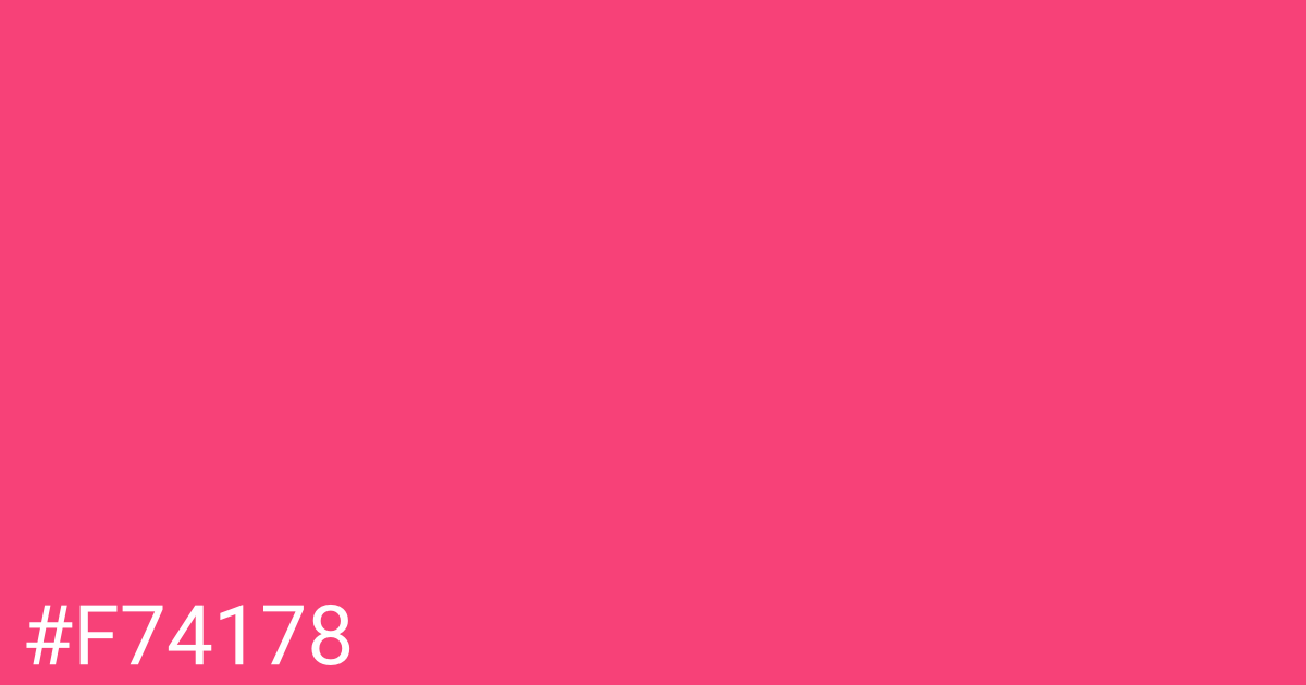Hex color #f74178 graphic