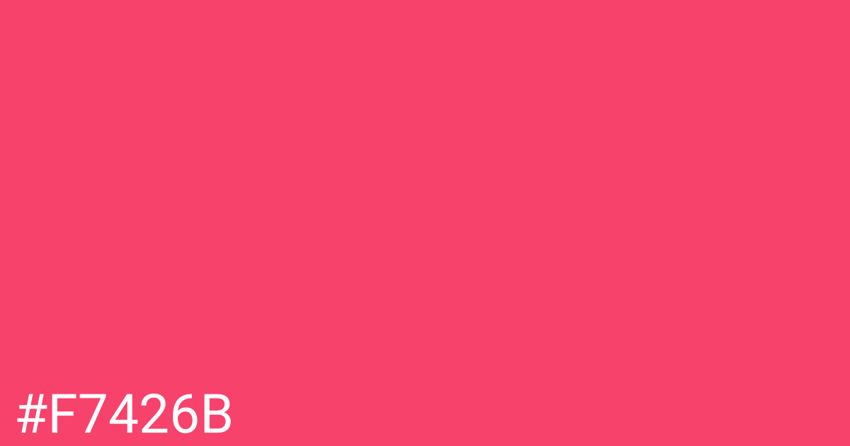 Hex color #f7426b graphic
