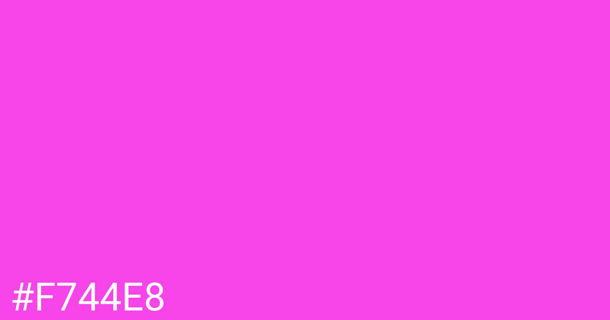 Hex color #f744e8 graphic
