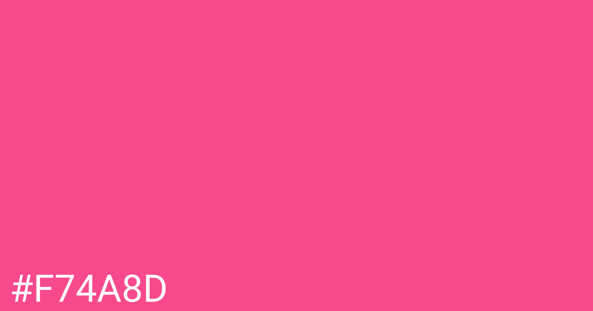 Hex color #f74a8d graphic