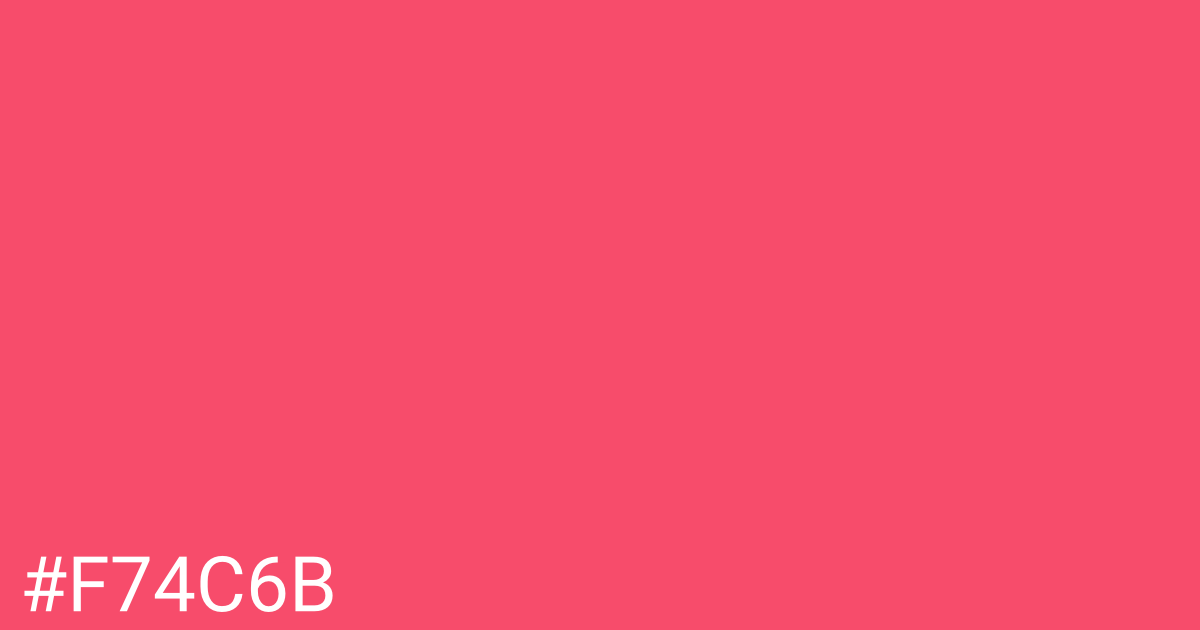 Hex color #f74c6b graphic