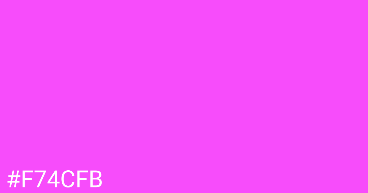 Hex color #f74cfb graphic