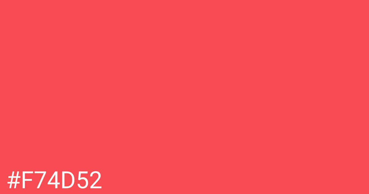 Hex color #f74d52 graphic