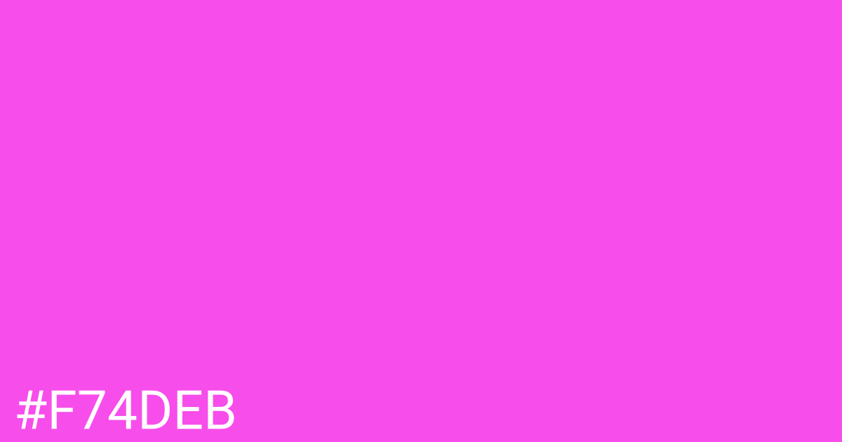 Hex color #f74deb graphic