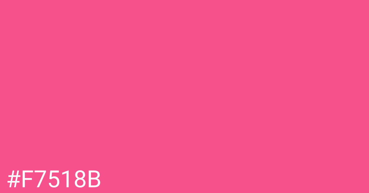 Hex color #f7518b graphic