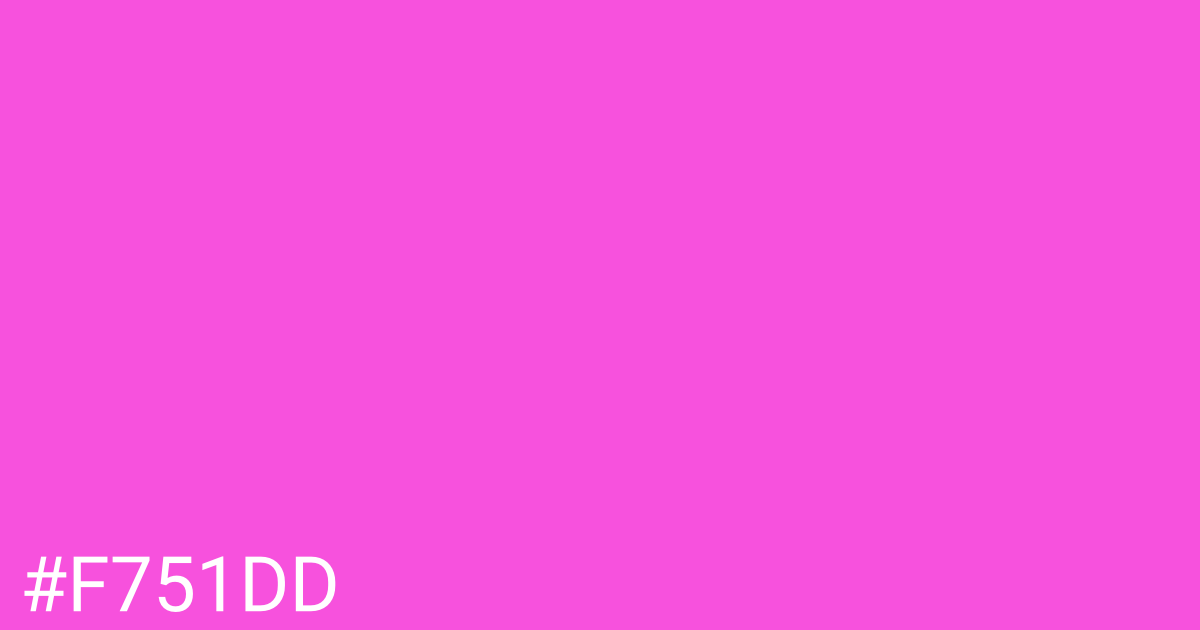 Hex color #f751dd graphic