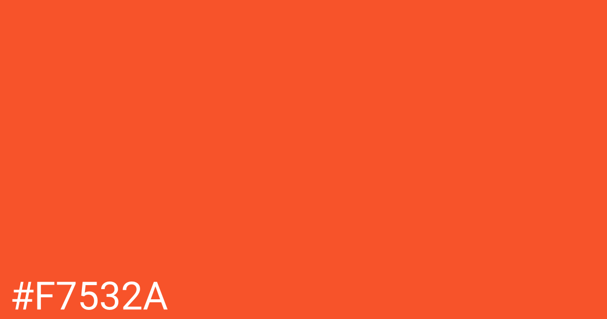 Hex color #f7532a graphic