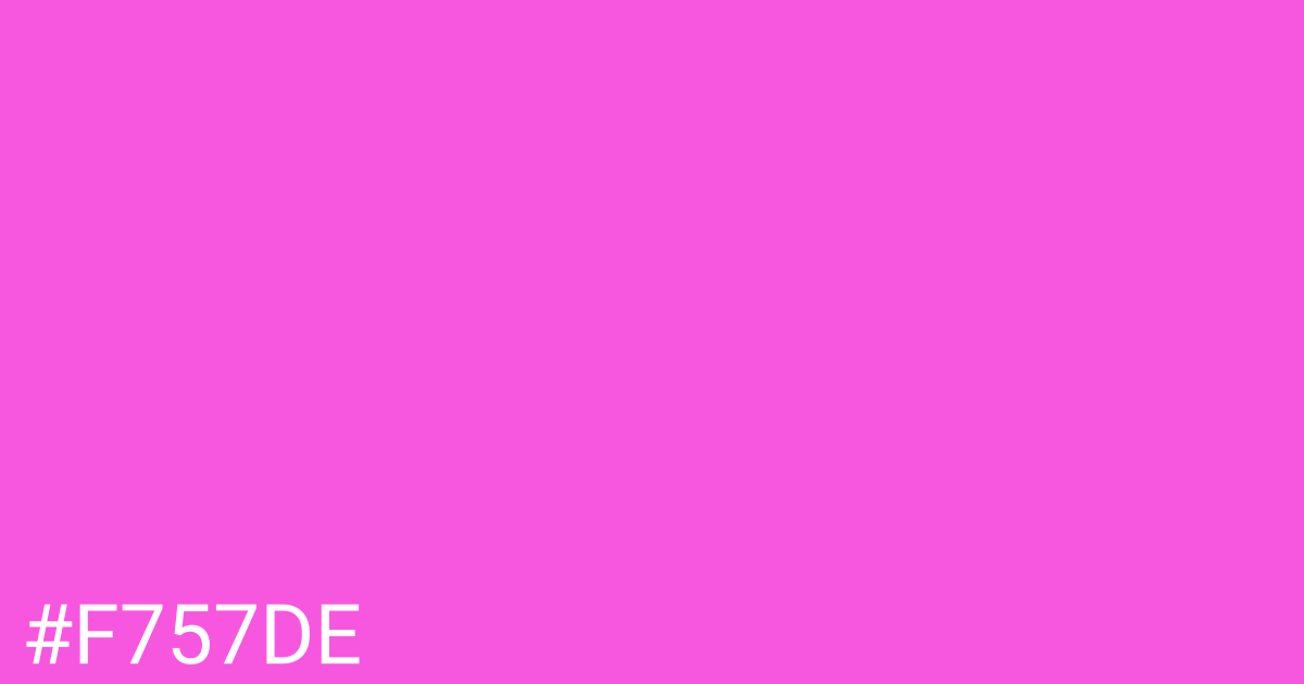 Hex color #f757de graphic