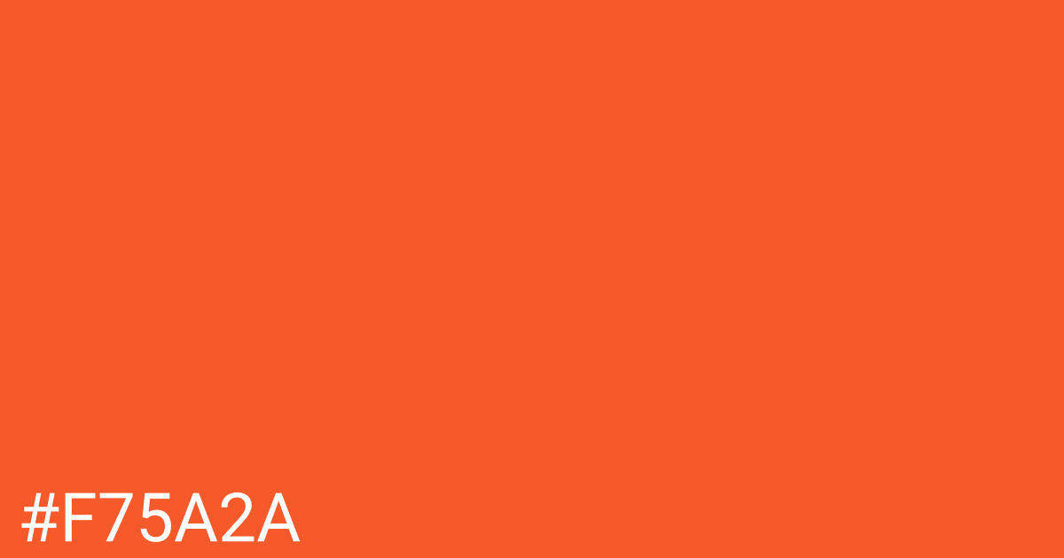 Hex color #f75a2a graphic
