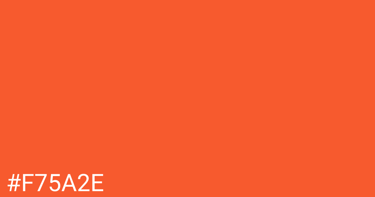 Hex color #f75a2e graphic