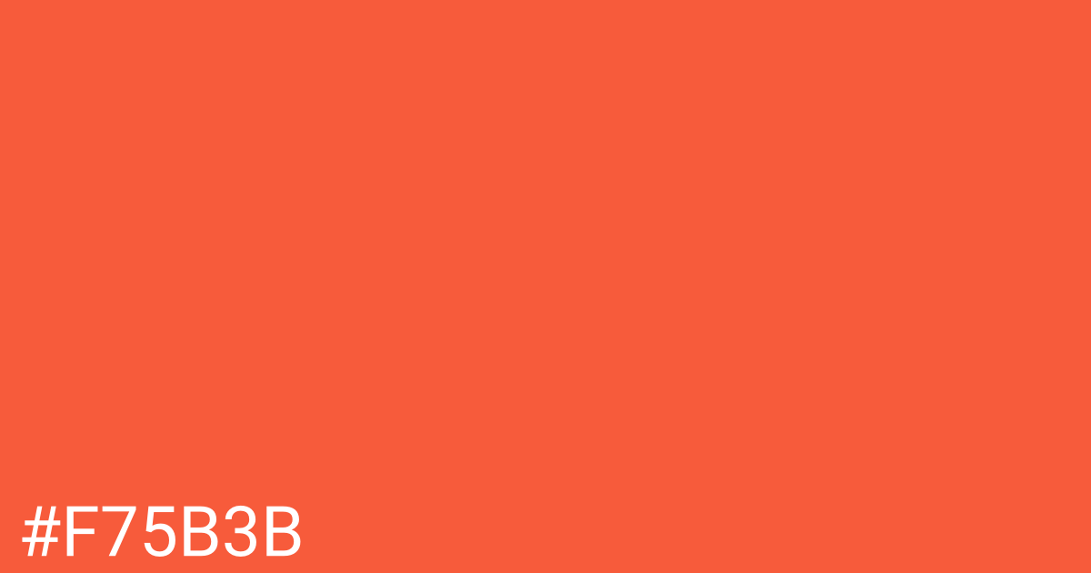 Hex color #f75b3b graphic