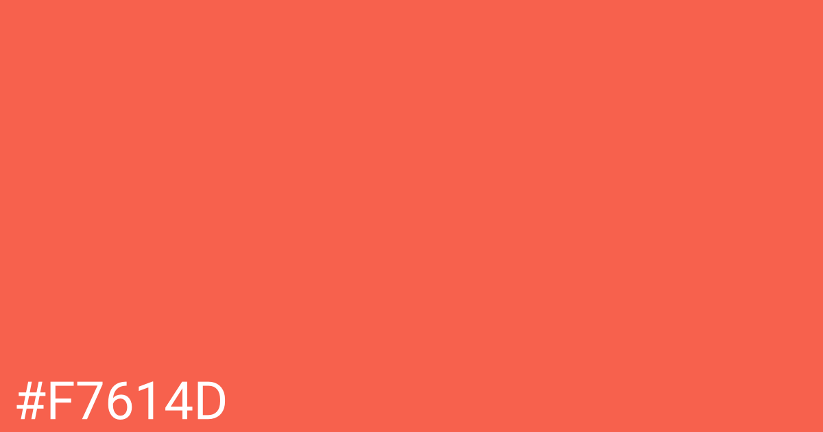 Hex color #f7614d graphic