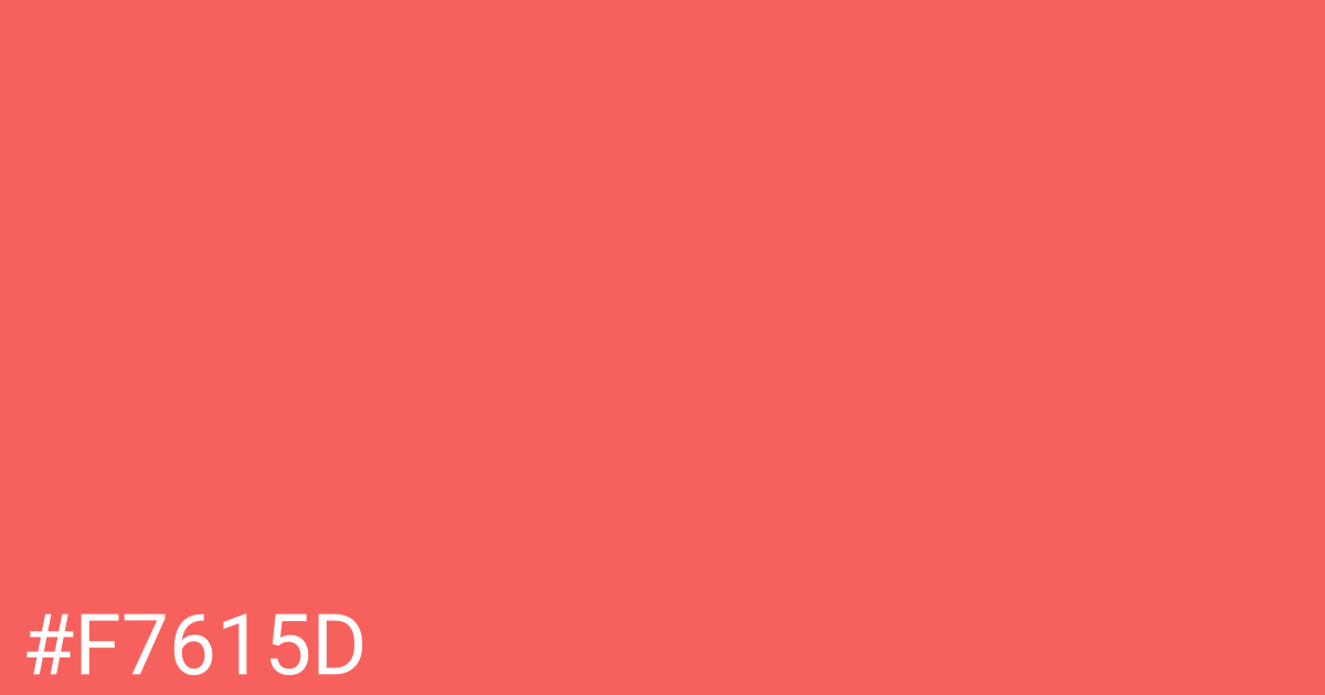 Hex color #f7615d graphic