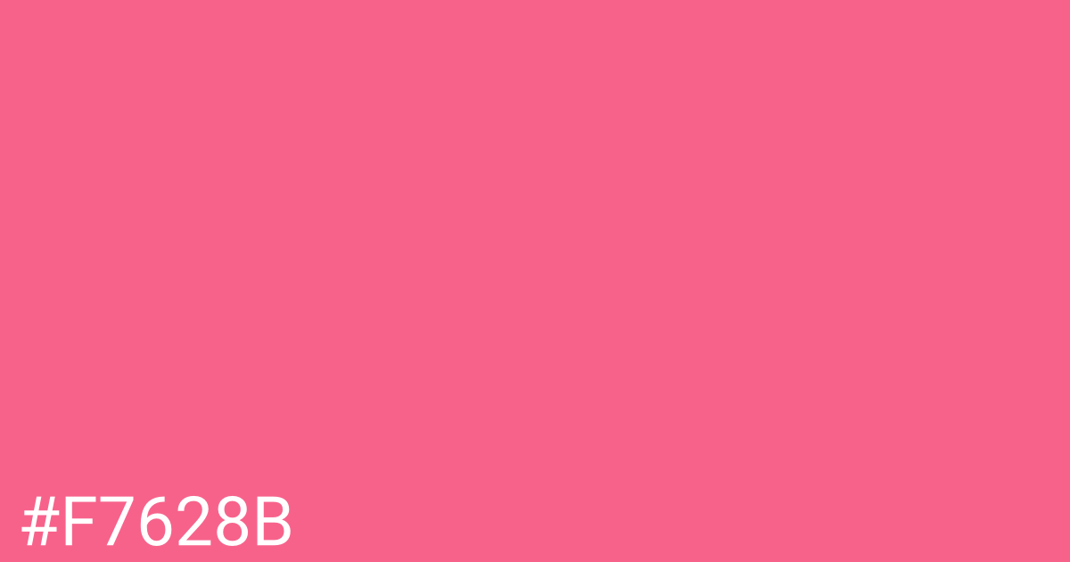 Hex color #f7628b graphic