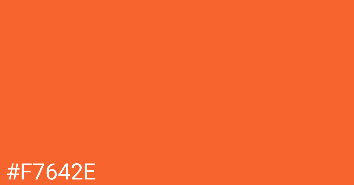 Hex color #f7642e graphic