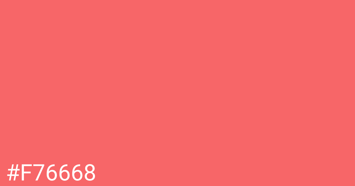 Hex color #f76668 graphic