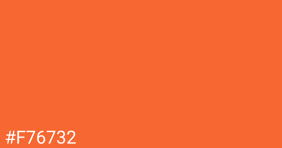 Hex color #f76732 graphic