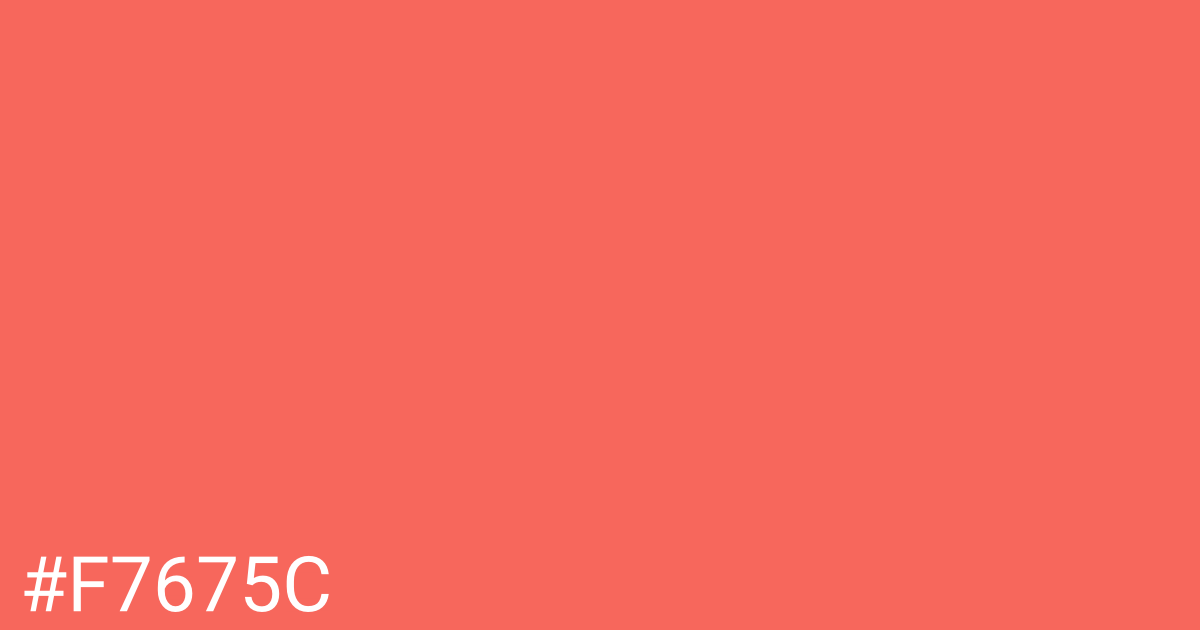 Hex color #f7675c graphic