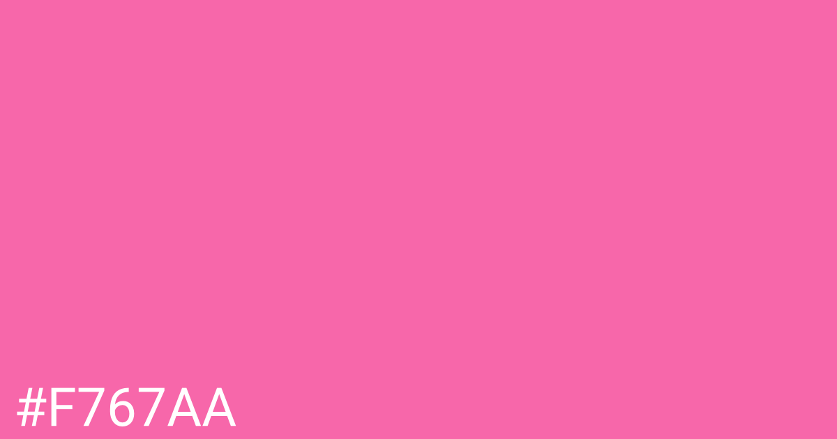 Hex color #f767aa graphic