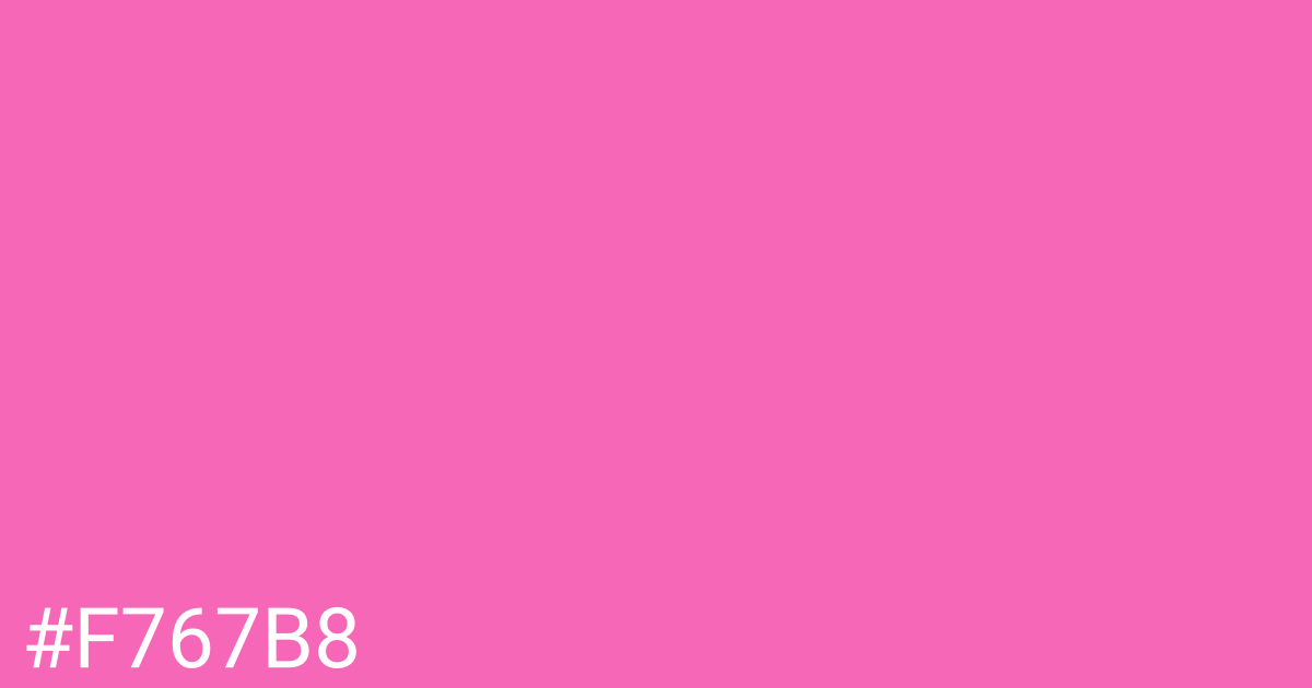 Hex color #f767b8 graphic