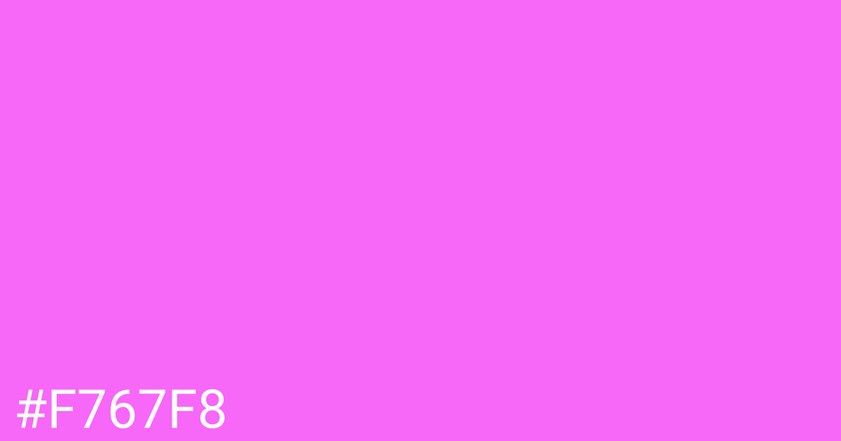Hex color #f767f8 graphic