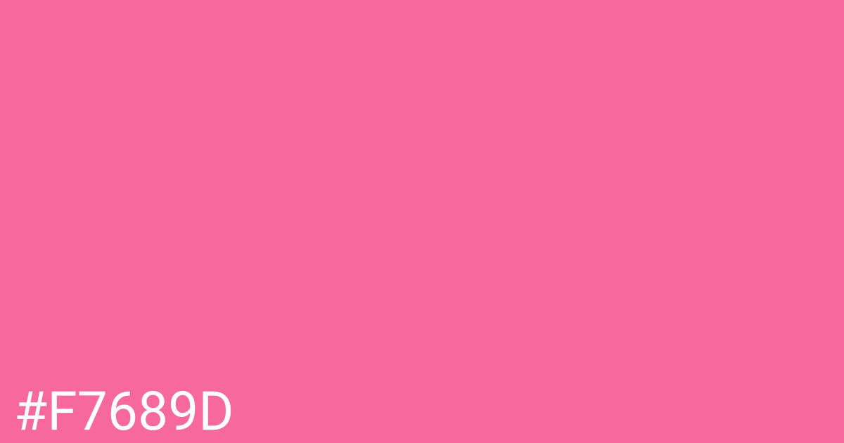 Hex color #f7689d graphic