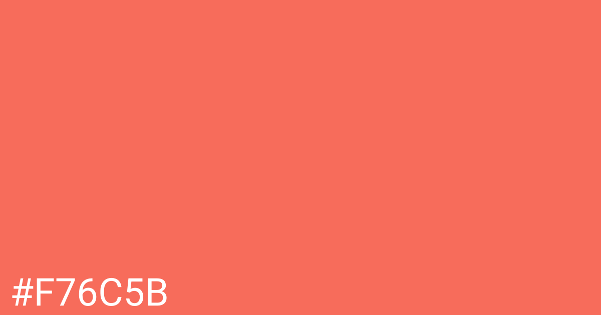 Hex color #f76c5b graphic