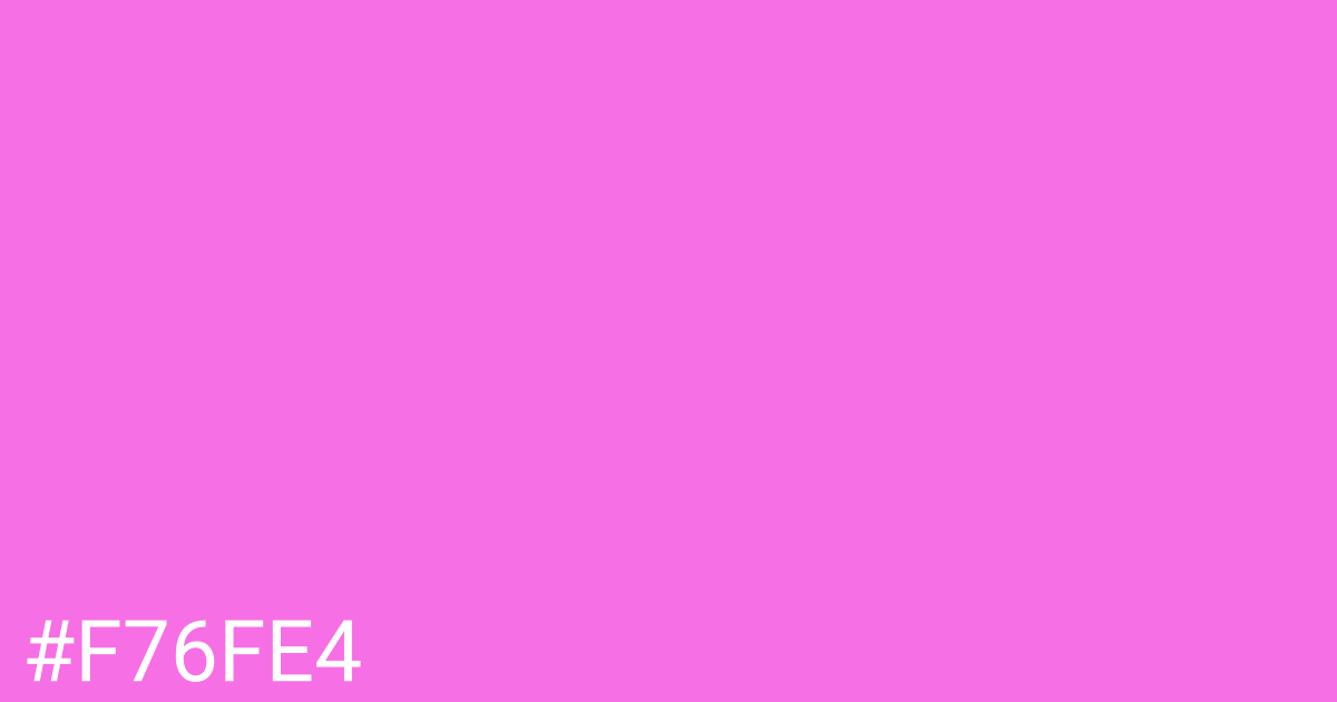 Hex color #f76fe4 graphic
