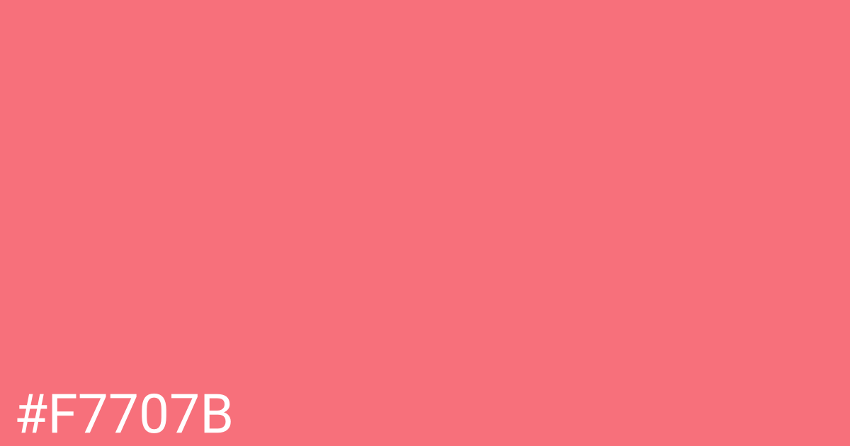 Hex color #f7707b graphic