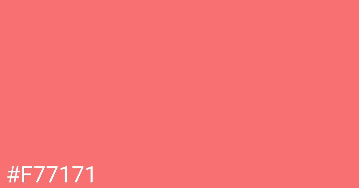 Hex color #f77171 graphic