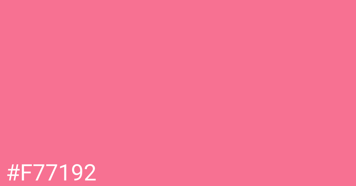 Hex color #f77192 graphic
