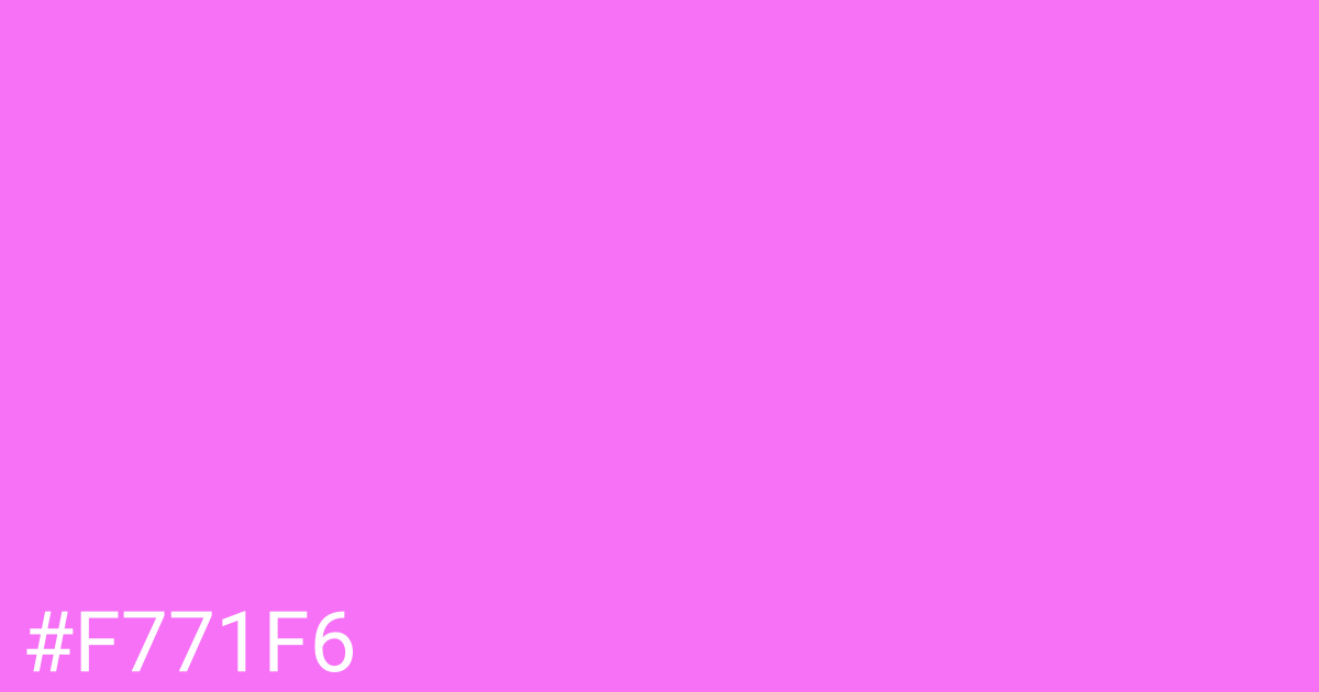 Hex color #f771f6 graphic