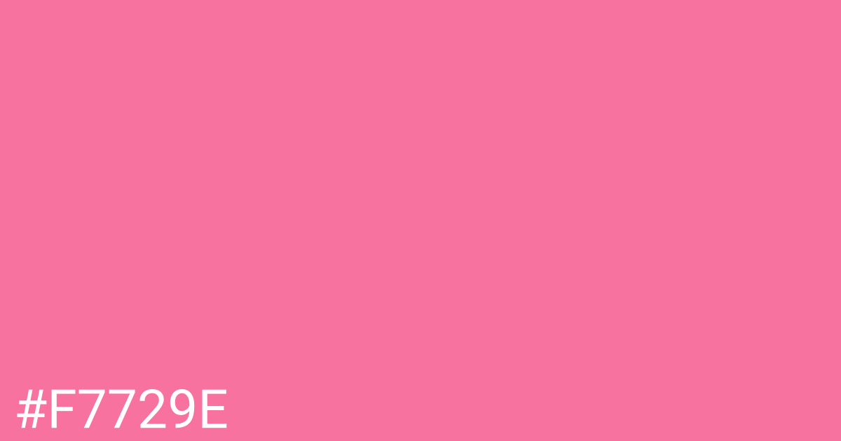 Hex color #f7729e graphic