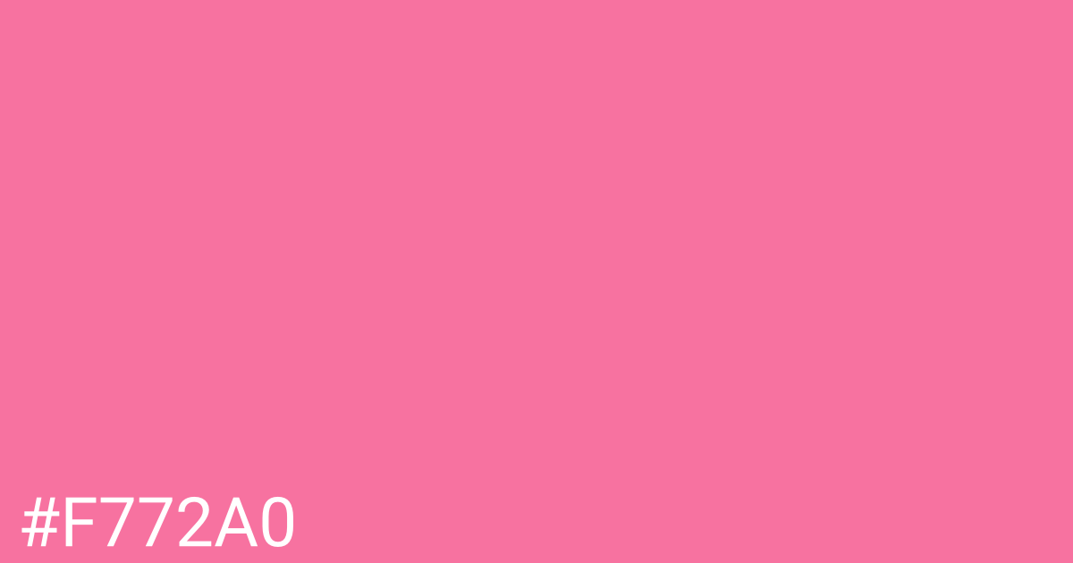 Hex color #f772a0 graphic