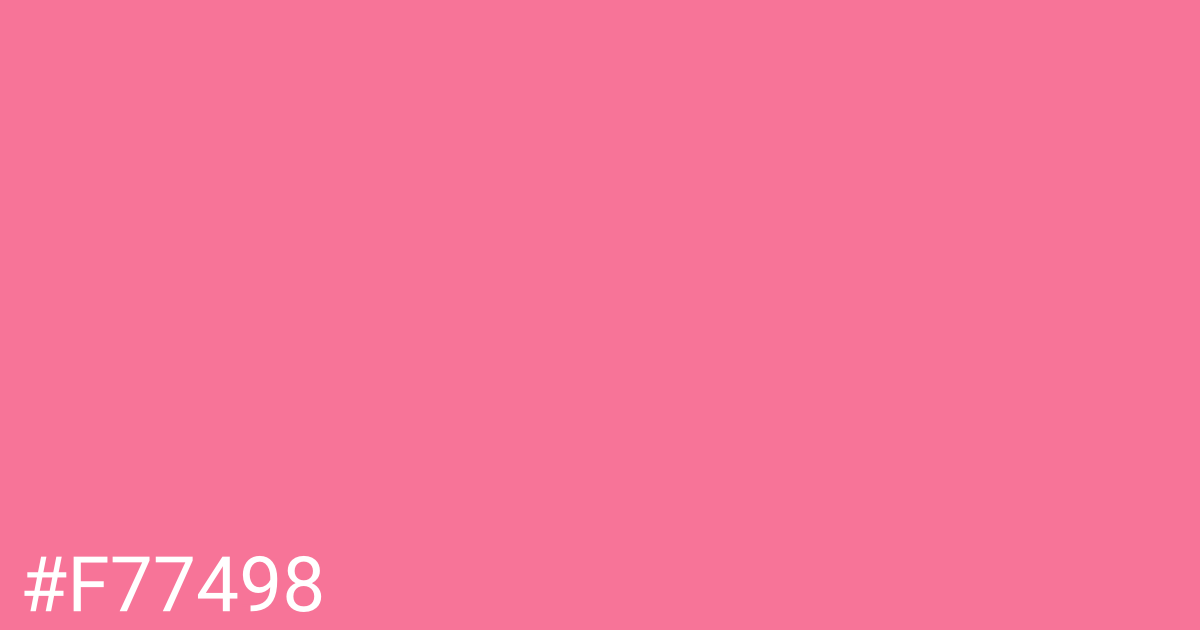Hex color #f77498 graphic