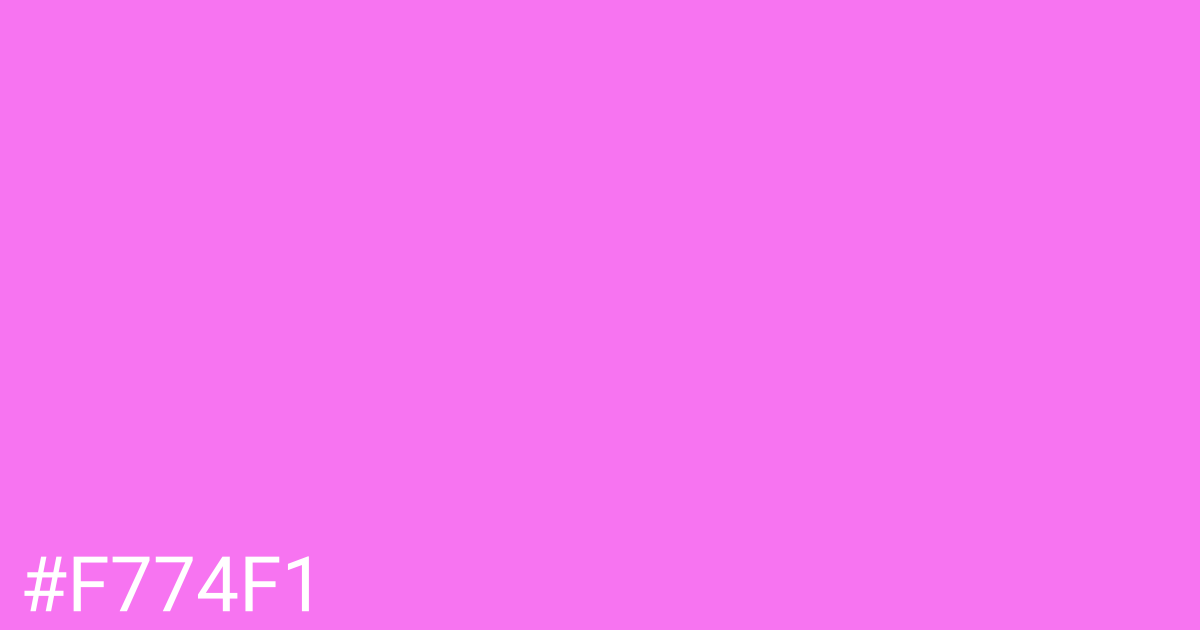 Hex color #f774f1 graphic
