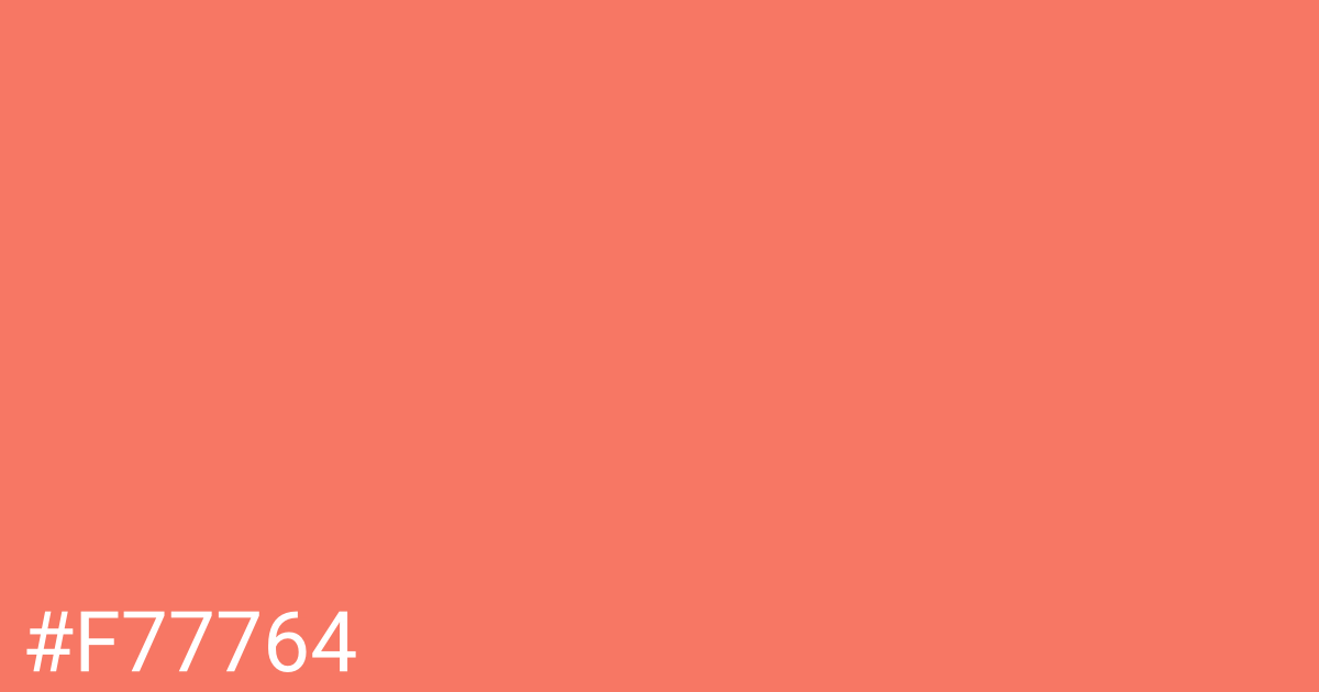 Hex color #f77764 graphic