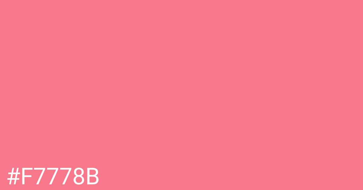 Hex color #f7778b graphic
