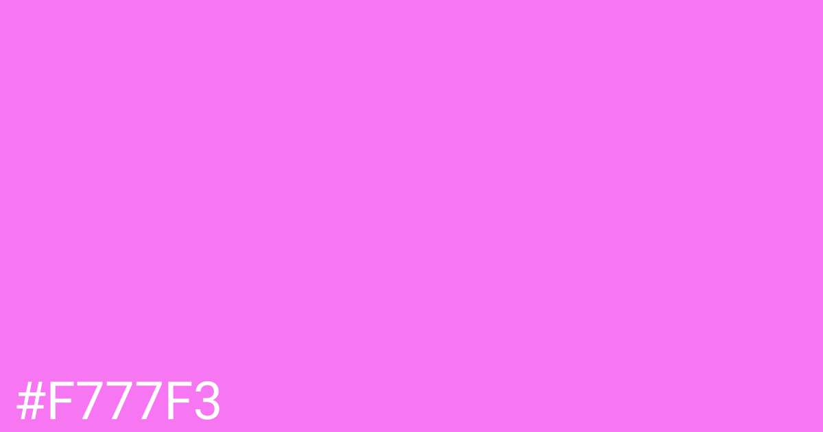 Hex color #f777f3 graphic