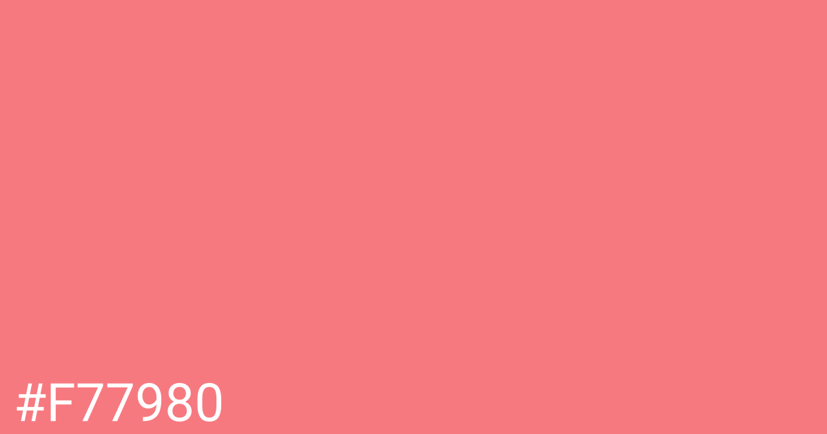 Hex color #f77980 graphic