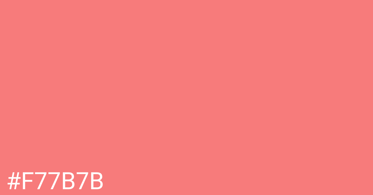 Hex color #f77b7b graphic