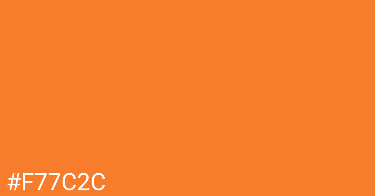 Hex color #f77c2c graphic