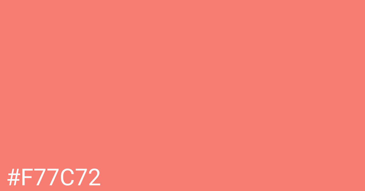 Hex color #f77c72 graphic